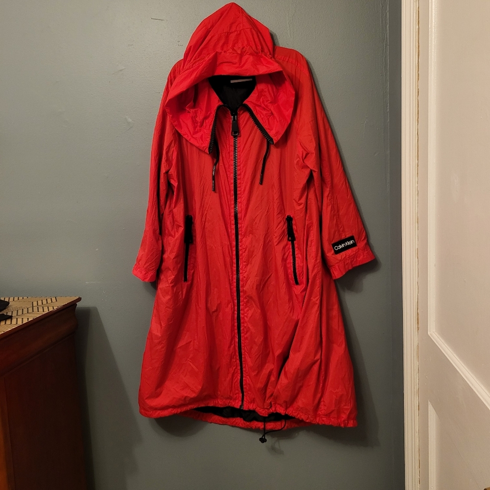 CALVIN KLEIN OVERSIZED Full Length Baggy Coat Jacket Designer Streetwear Hip Hop